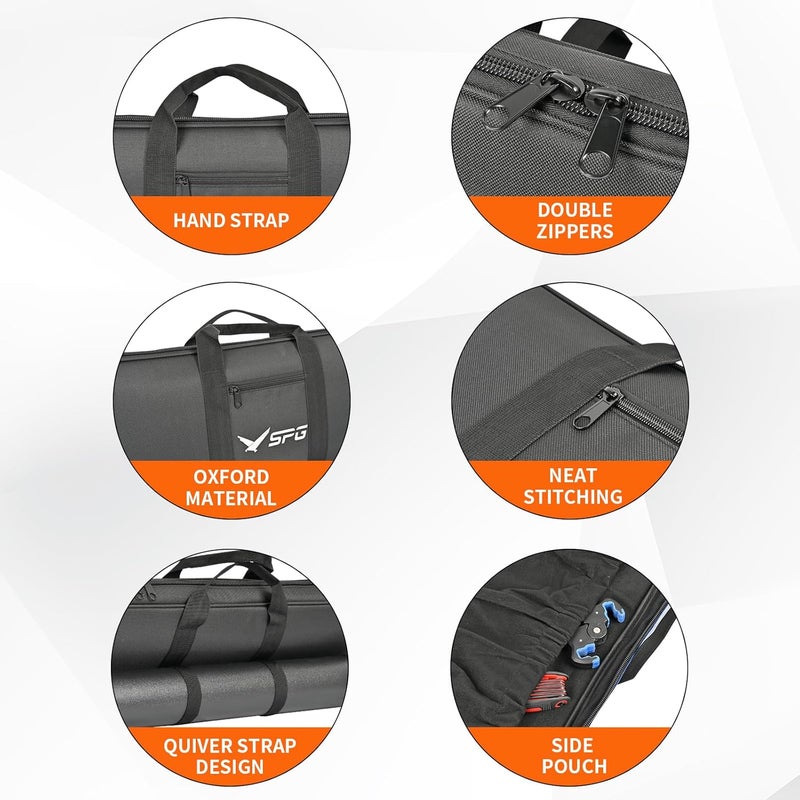 SP.G Takedown Recurve Bow Case - Double Layer Bag for Storage and Arrow, Portable Outdoor Archery Soft Case for Adult and Youth - Image 3